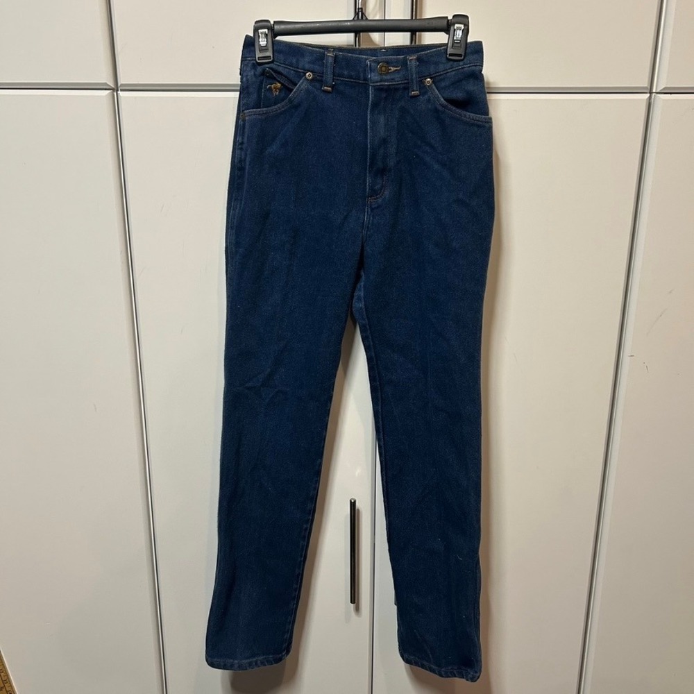 Vintage Wrangler High Waisted‎ Dark Wash Denim Jeans Made in USA MR920NA Size 10